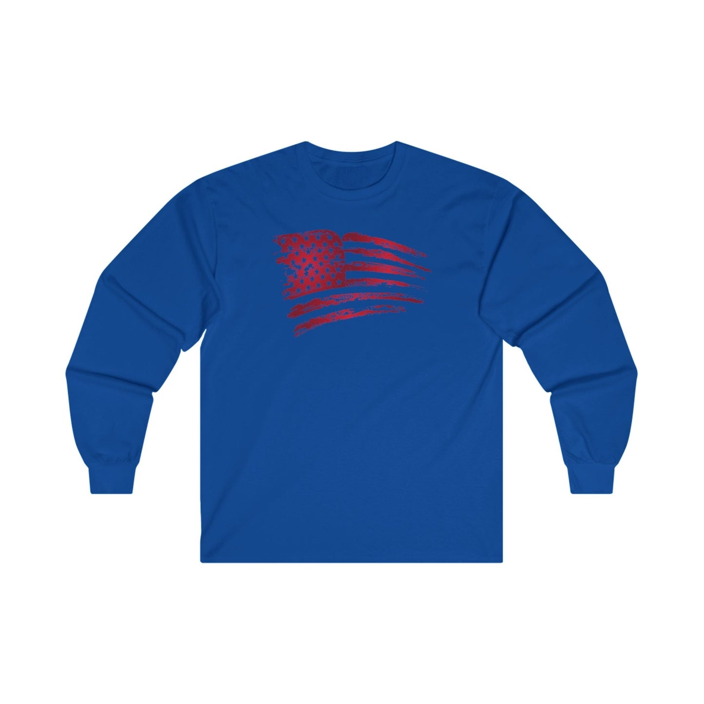 Red American Flag Long Sleeve Tee The Devil's Pickle
