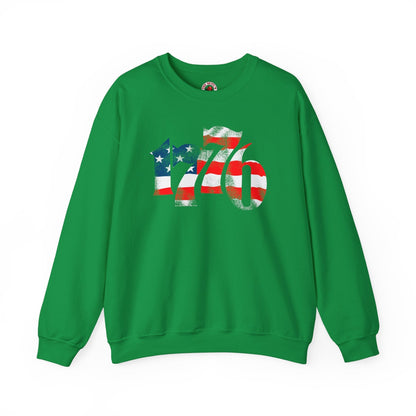 1776 American Flag Crewneck Sweatshirt The Devil's Pickle