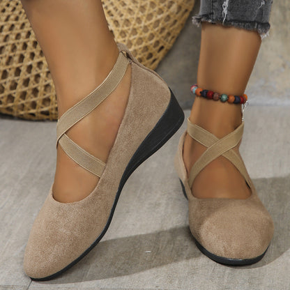 Elastic Band Platform Wedge Pumps – 6 Colors EU 35–43 FitiqueFit