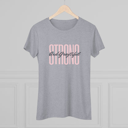 Strong and Graytiful Women's Triblend Tee Grayceful LLC