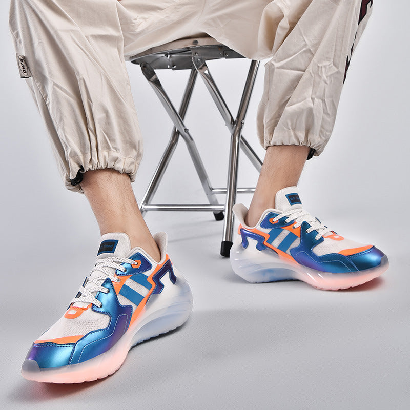 Casual Breathable Jacquard Luminous Plus Size Trendy Shoes Round Toe See size chart under “more details” The Fashion Celestial