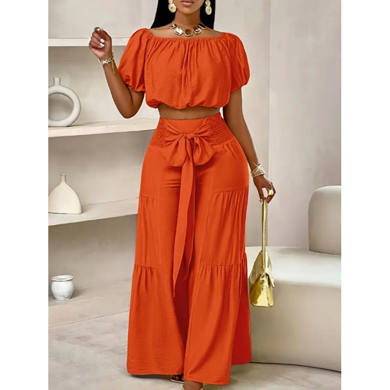 High-Waist Flared Pants & Top Two-Piece Set – 7 Colors, S–2XL FitiqueFit