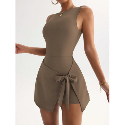 Women's Fitness Beauty-Back Yoga Dress – Sleeveless Active Mini FitiqueFit