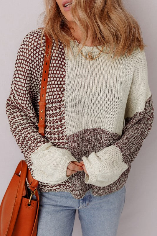 Colorblock Tie-Back Drop Shoulder Sweater Shop Style & More | Fresh Looks, Everyday Deals & Free Shipping