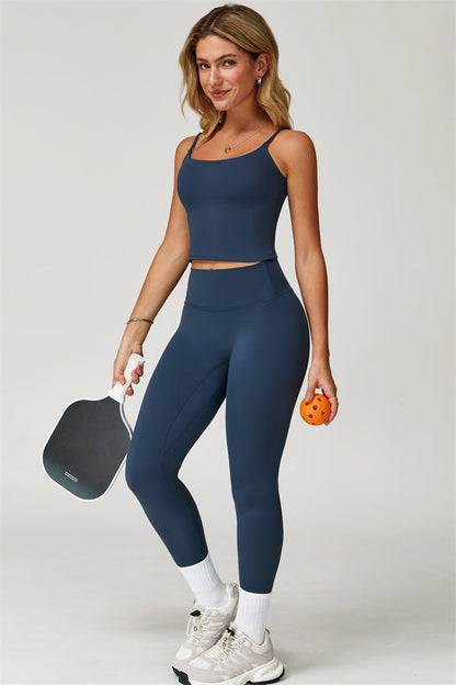The Agile Crop Top Leggings 2-Piece Set Fitglutes Activewear Gymwear Sportswear & Workout Clothes