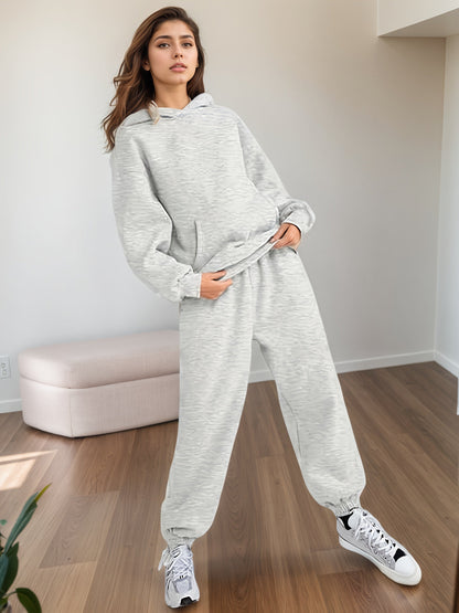 Women’s Plus Size Lounge Set – Oversized Hoodie & Baggy Sweatpants FitiqueFit