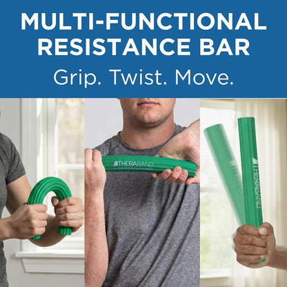 Flexbar, Tennis Elbow Therapy Bar, Relieve Tendonitis Pain & Improve Grip Strength, Resistance Bar for Golfers Elbow & Tendinitis, Green, Medium, Intermediate
