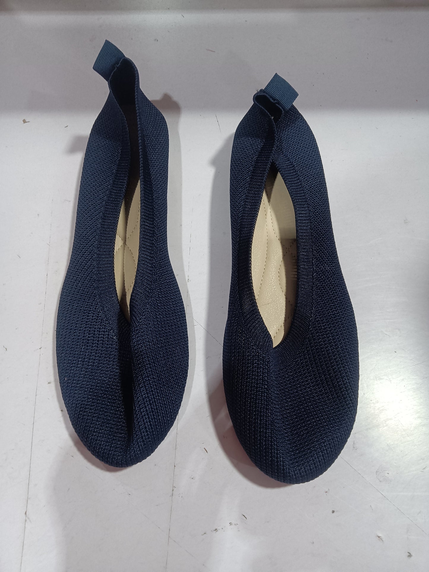 Round Toe Flats Shoes Casual Comfortable Soft Slip On Knit Mesh Shoes For Women See size chart under “more details” The Fashion Celestial