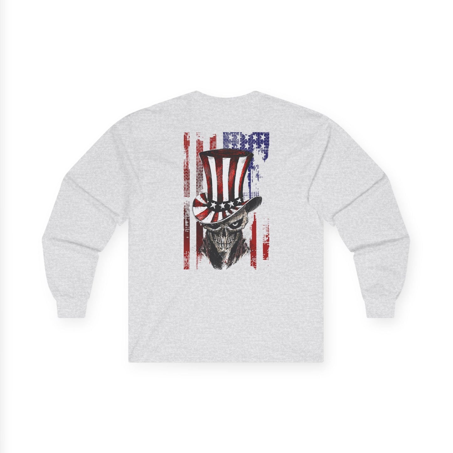 Patriotic Skull Long Sleeve Tee The Devil's Pickle