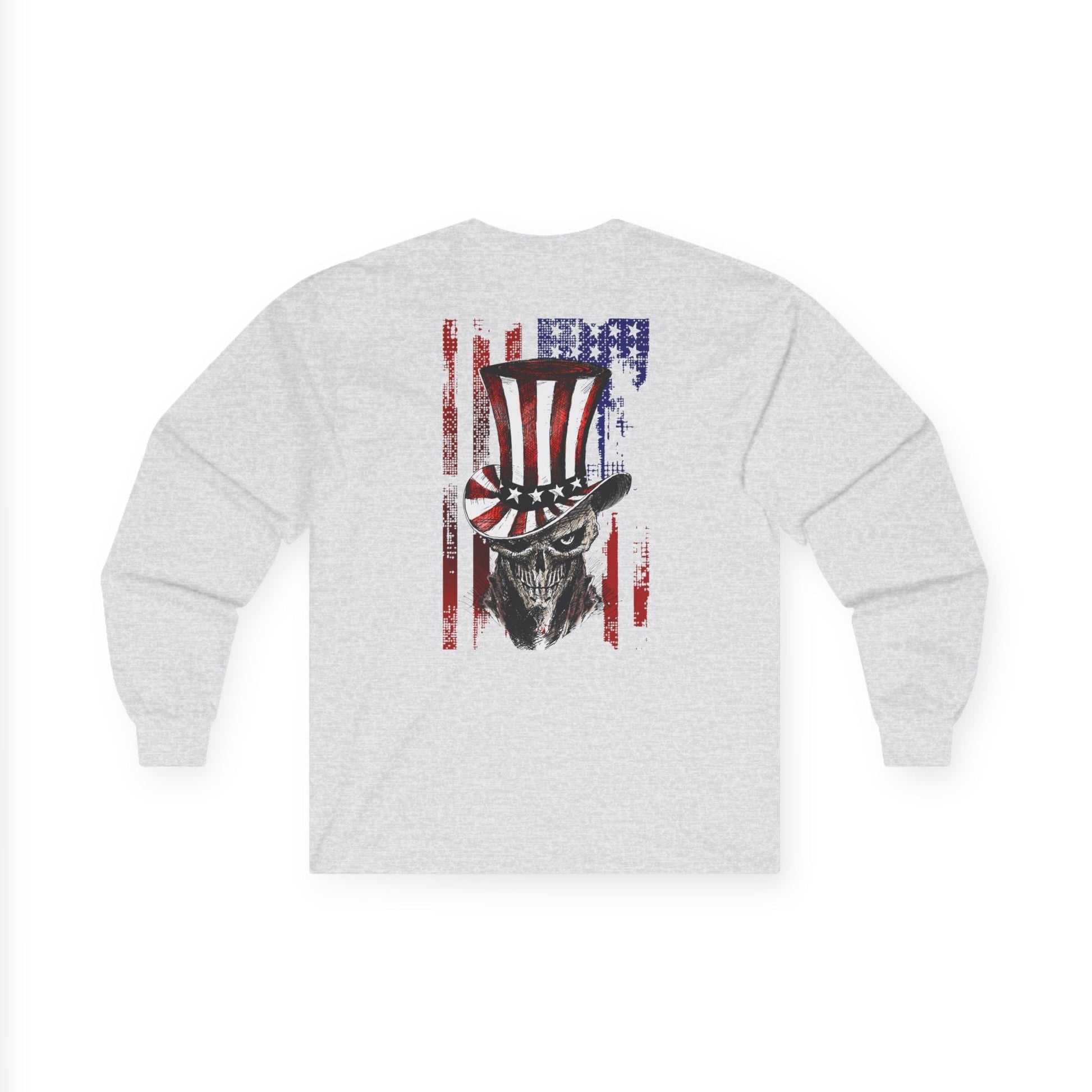 Patriotic Skull Long Sleeve Tee The Devil's Pickle