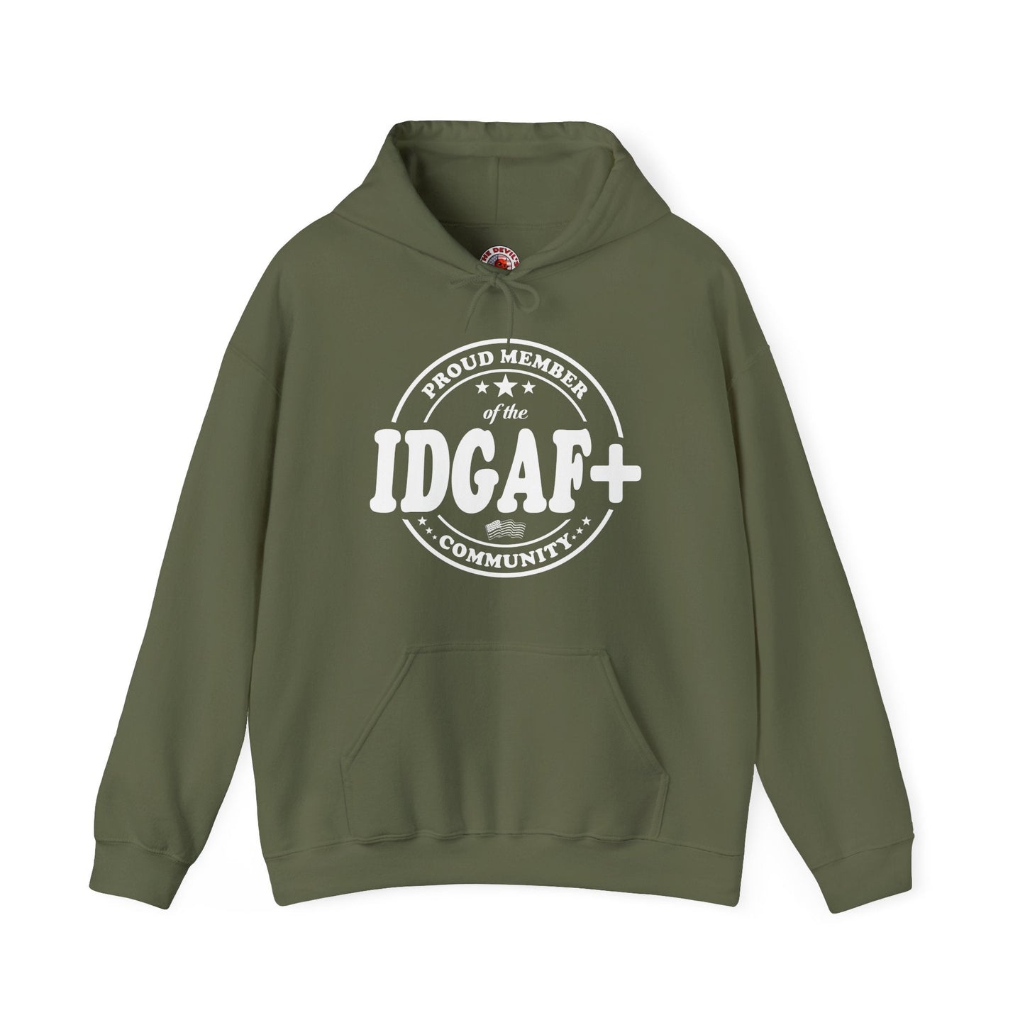 Proud Member of The IDGAF+ Community Hooded Sweatshirt The Devil's Pickle
