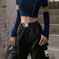Summer Stylish Short Fitted T-Shirt for Women with a Round Neck, Hollow Design, And Long Sleeves, Perfect for Street Photography NovaCart