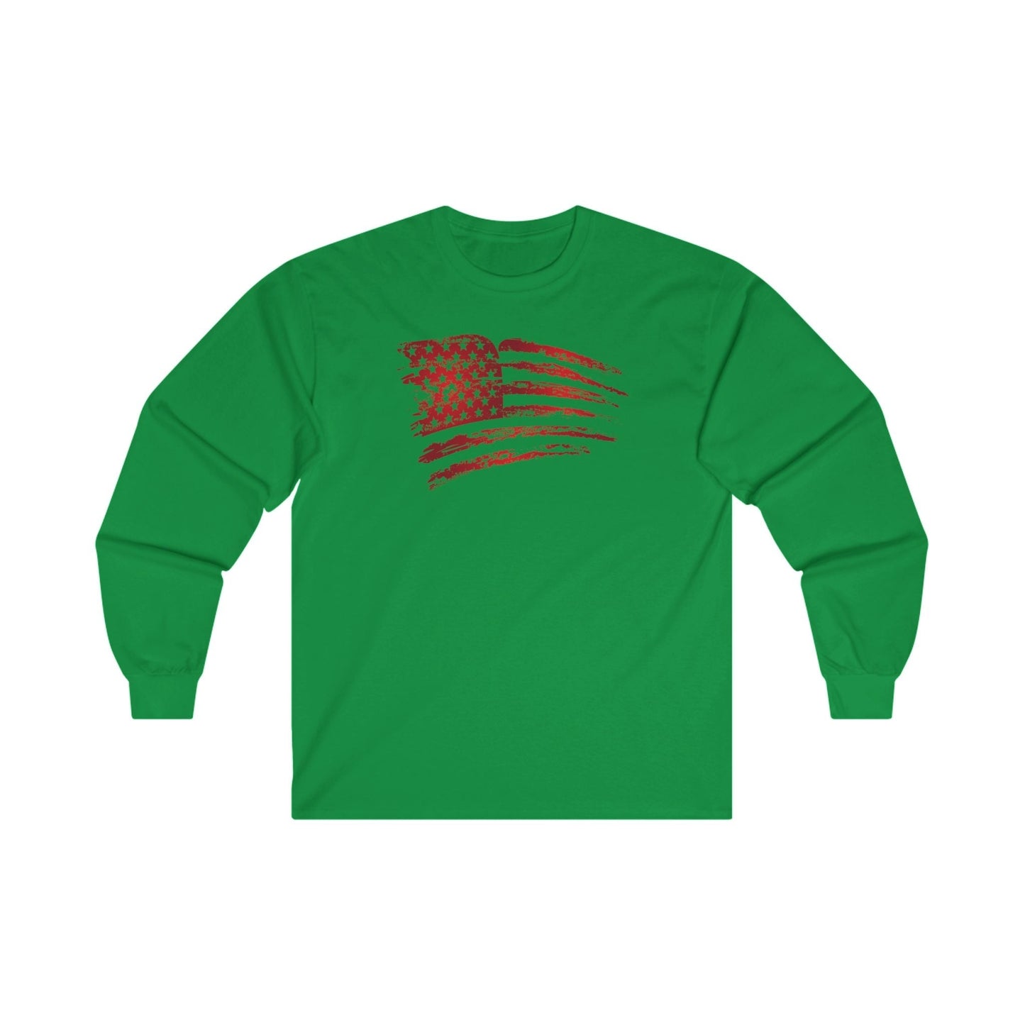 Red American Flag Long Sleeve Tee The Devil's Pickle