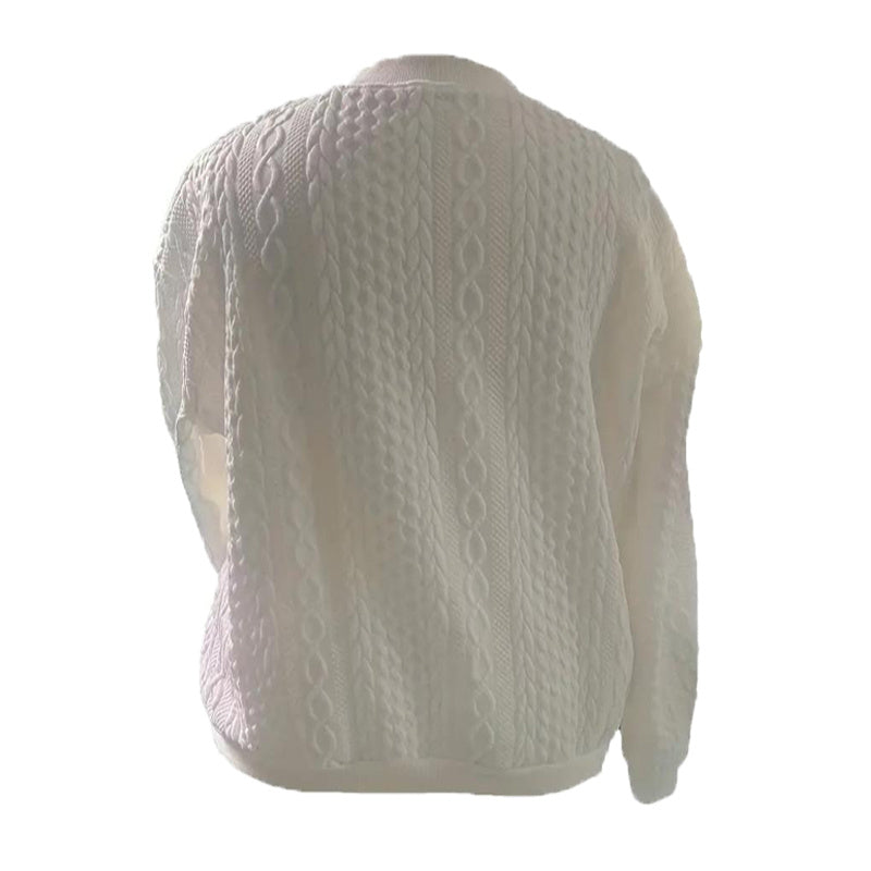 Women’s Jacquard Baseball-Collar Jacket FitiqueFit