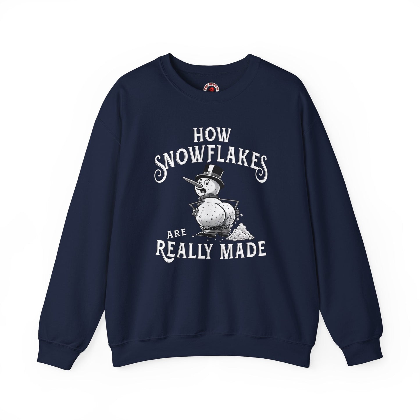 How Snowflakes Are Really Made Crewneck Sweatshirt The Devil's Pickle