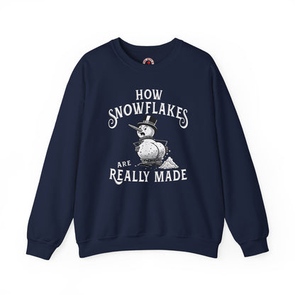 How Snowflakes Are Really Made Crewneck Sweatshirt The Devil's Pickle