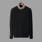 Men's Half-high Collar Knitted Slim-fitting All-matching Striped Sweater Grayceful LLC