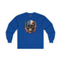 American Flag Skull Long Sleeve Tee The Devil's Pickle