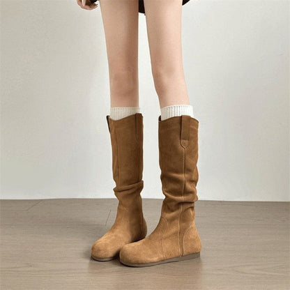 🖤 Creeper Knight Flat Heel Cowboy Boots for Women FitiqueFit