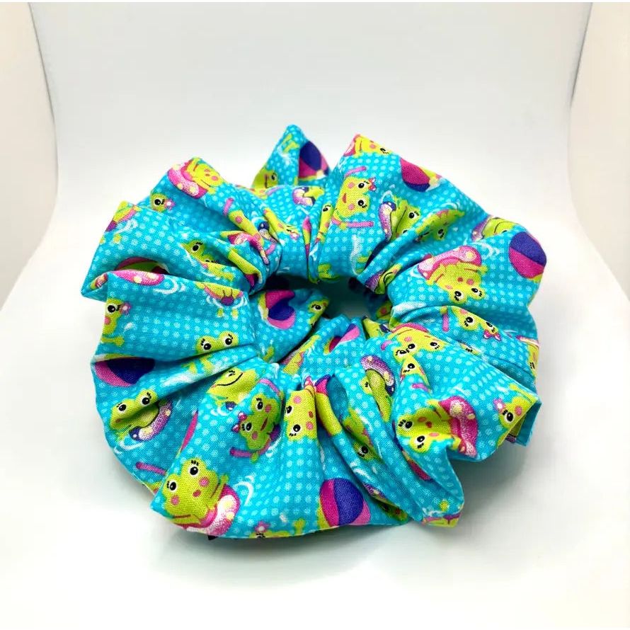 Swimming Frogs Summer Scrunchie Enchanted Scrunch