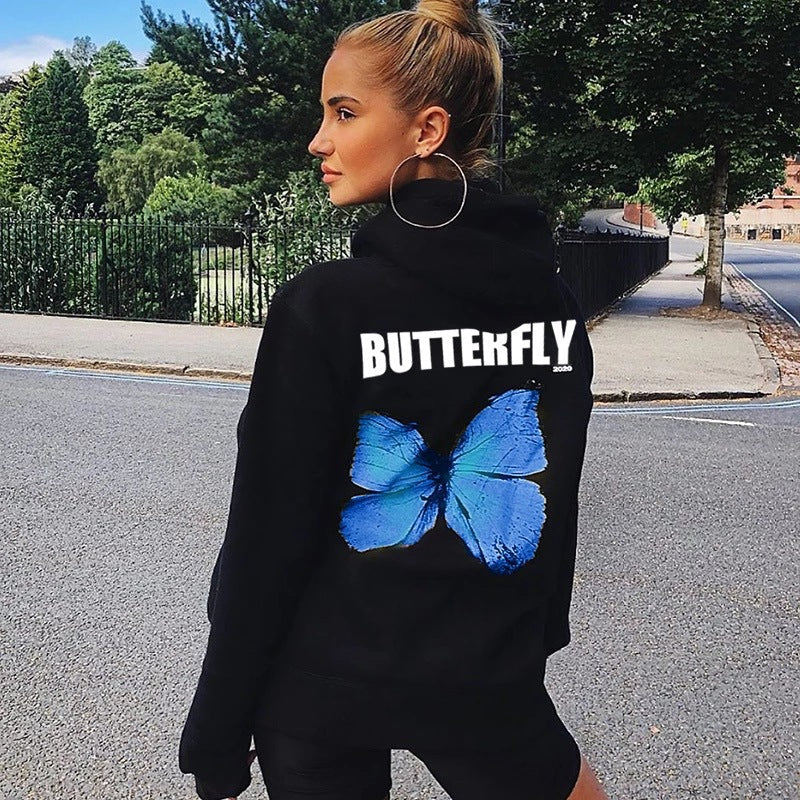 New Butterfly Pattern Hooded Sweater For Men And Women See size chart under “more details” The Fashion Celestial
