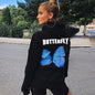 New Butterfly Pattern Hooded Sweater For Men And Women See size chart under “more details” The Fashion Celestial
