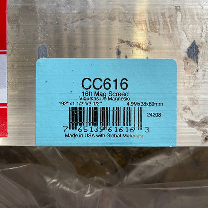 KRAFT TOOL CO. Magnesium Screed 192”x1 1/2”x3 1/2” CC616 PayWut