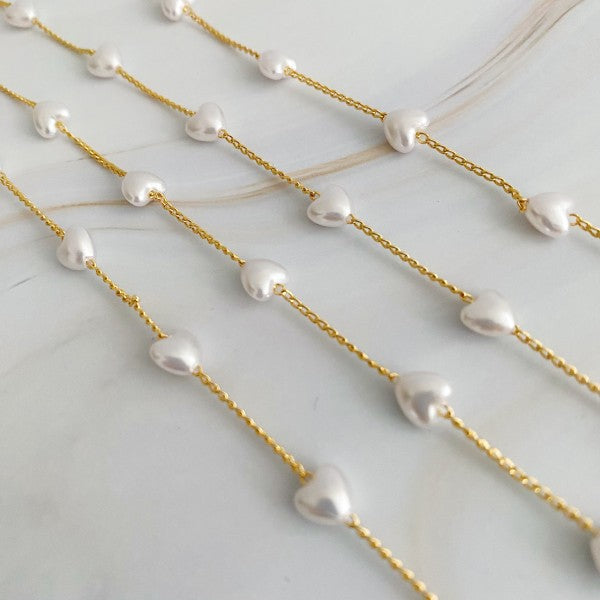 Pearl Heart Long Chain Necklace Shop Style & More | Fresh Looks, Everyday Deals & Free Shipping
