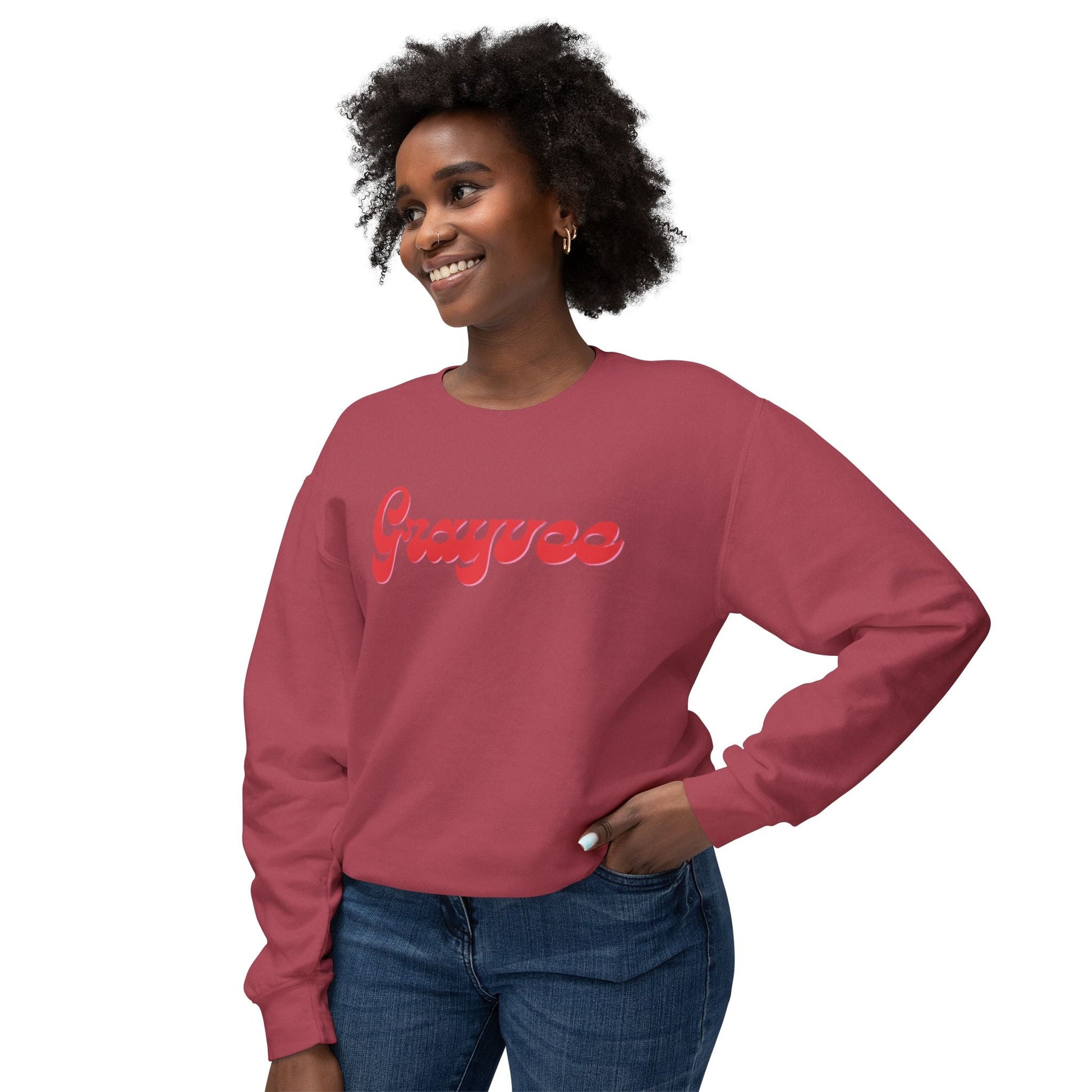 Unisex Lightweight Crewneck Sweatshirt "Grayvee" Grayceful LLC