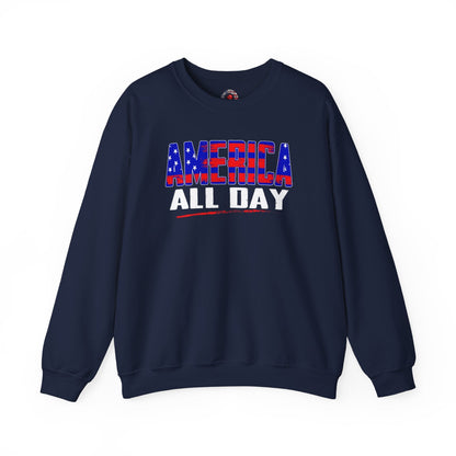 America All Day Crewneck Sweatshirt The Devil's Pickle