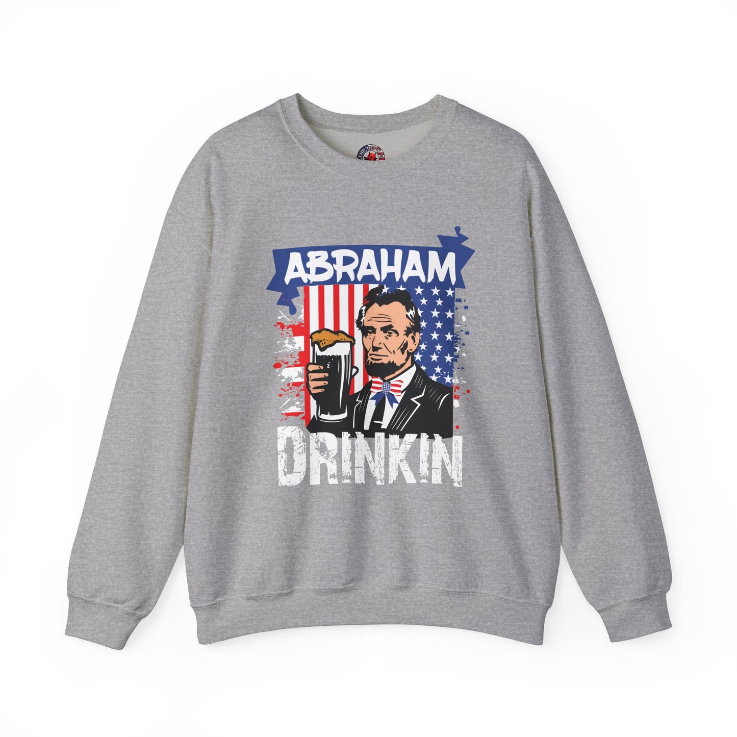 Abraham Drinking Crewneck Sweatshirt The Devil's Pickle