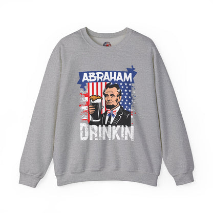 Abraham Drinking Crewneck Sweatshirt The Devil's Pickle