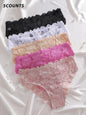 Women'S Sexy Lace Underwear Set, Fitted Comfort Breathable Panties, Multi-Color Hollow Out Lingerie for Women Daily Wear, Womenswear