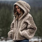 Women’s Printed Hooded Zip-Up Cardigan Sweater FitiqueFit