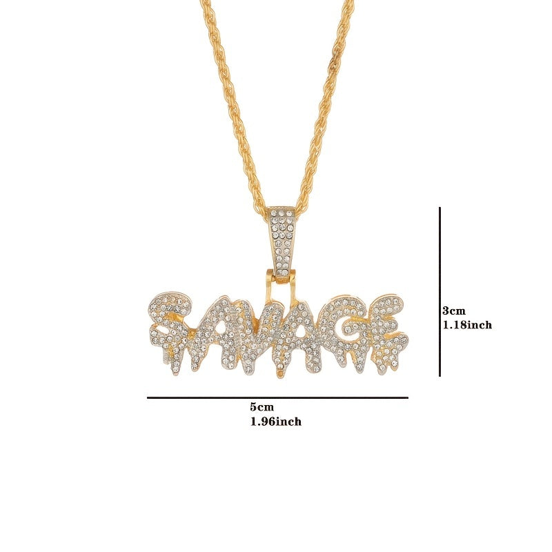 Men's Punk Classic Luxury with Synthetic Cubic Zirconiaia Pendant Hip Hop Gothic Cool Men's Necklace Fashion Jewelry Accessories Gift Jewelry NovaCart