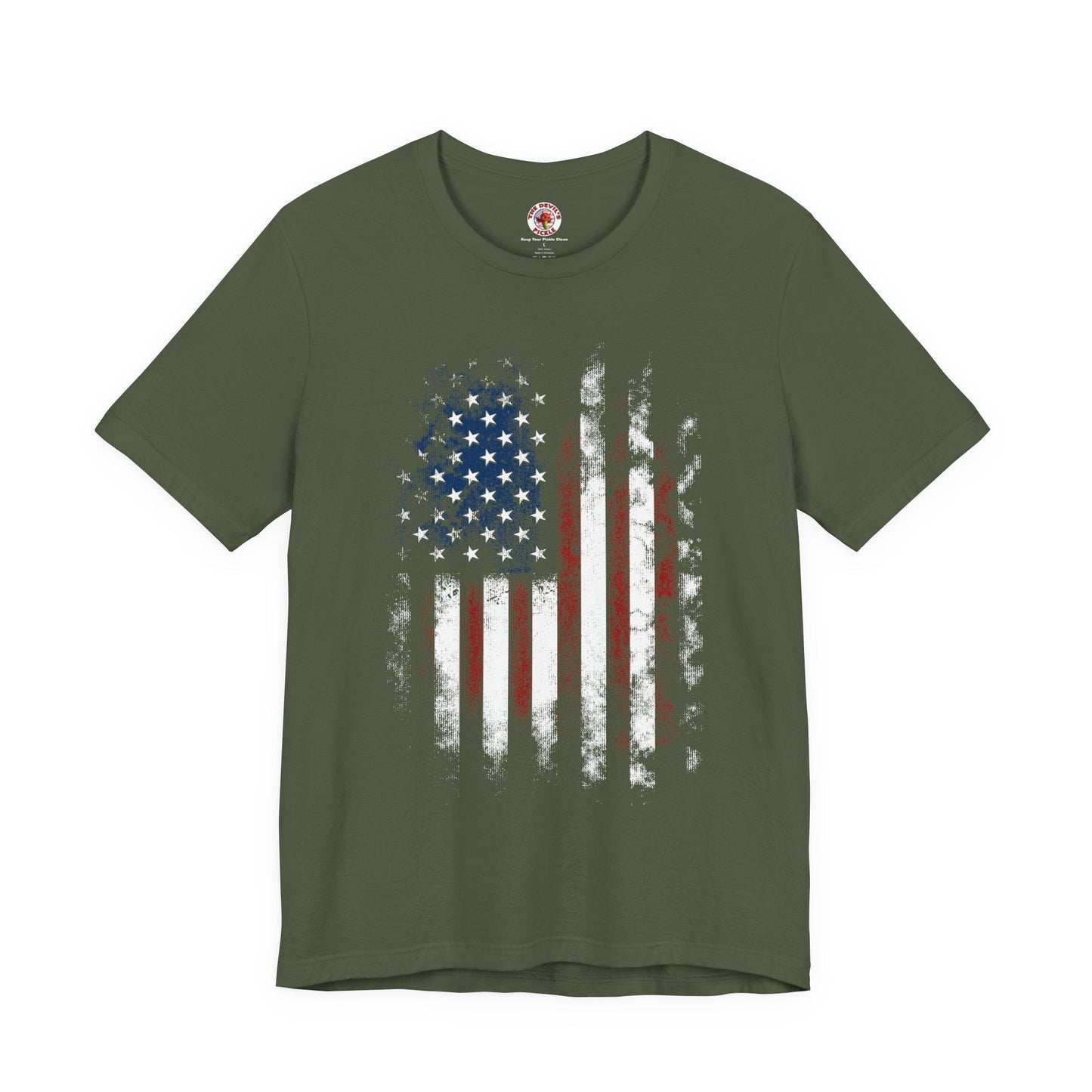 Distressed American Flag T-Shirt The Devil's Pickle