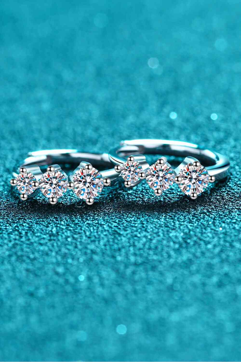 Sterling Silver Moissanite Huggie Earrings – Dazzling 0.72 Ct Sparkle See size chart under “more details” The Fashion Celestial