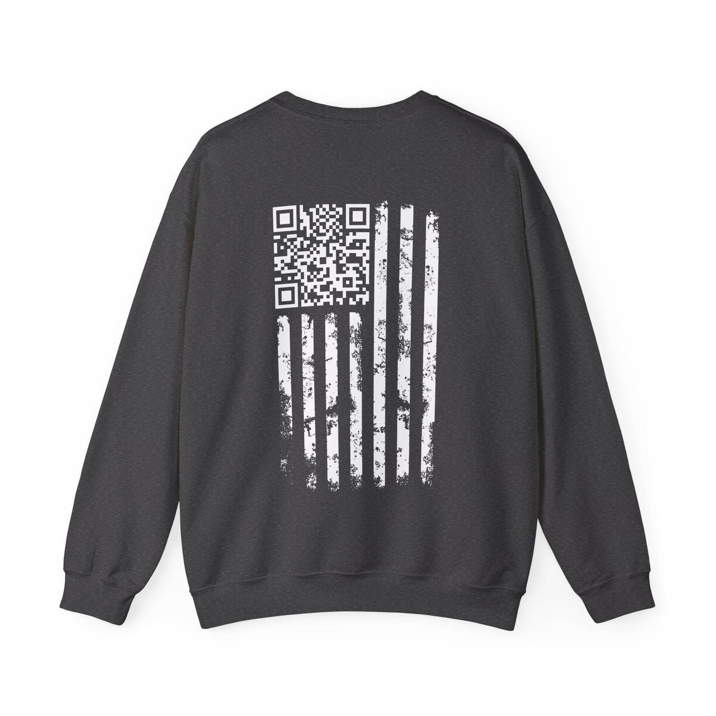 American Flag QR Code Crewneck Sweatshirt The Devil's Pickle