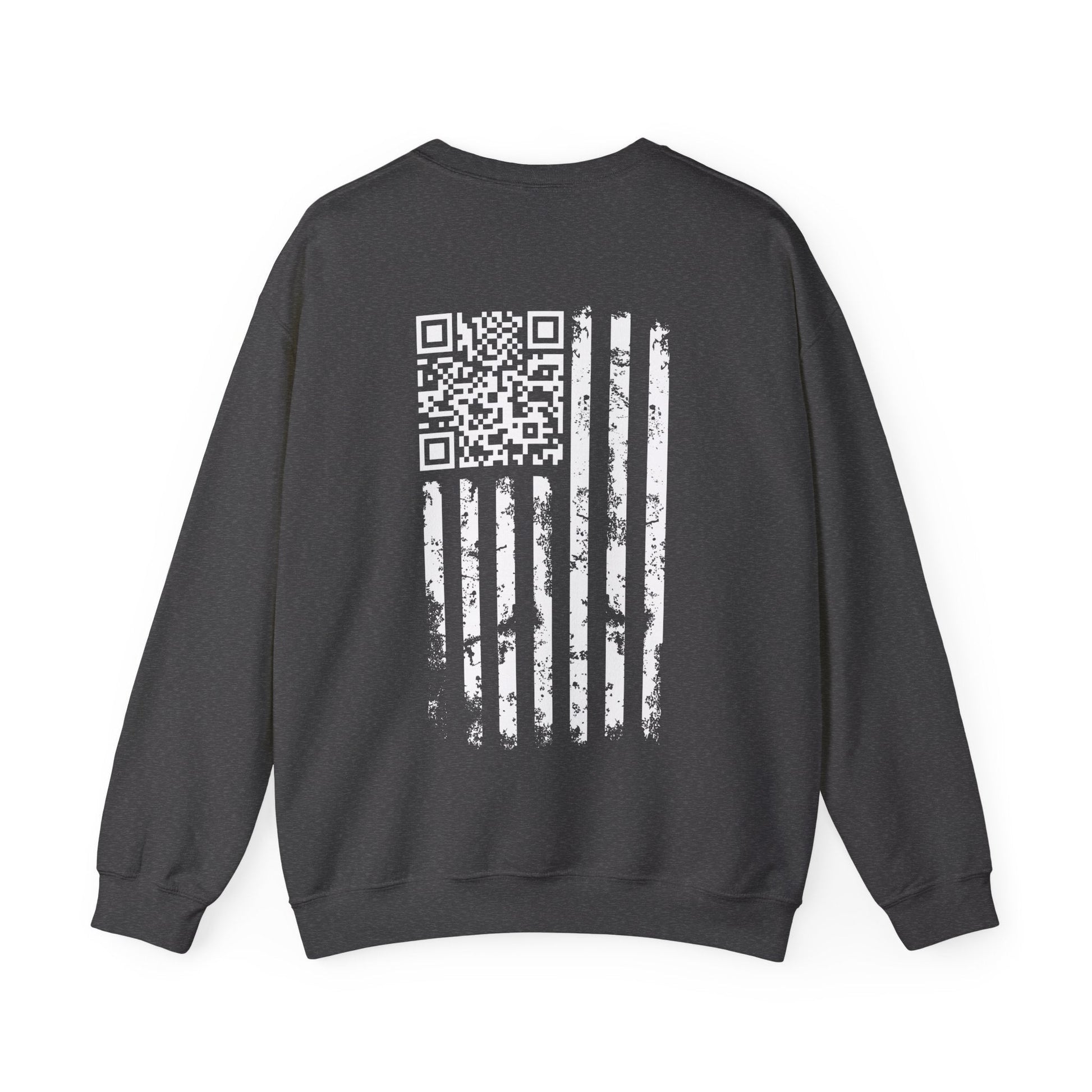 American Flag QR Code Crewneck Sweatshirt The Devil's Pickle