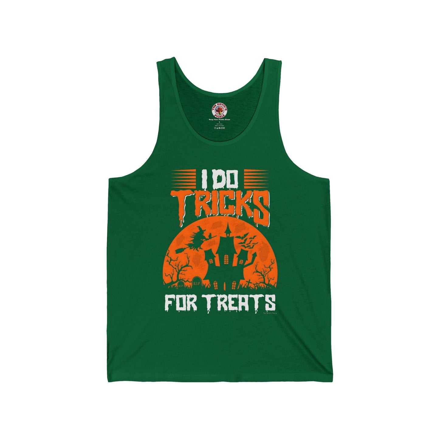 I Do Tricks For Treats Tank Top The Devil's Pickle