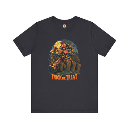 Axe Wielding Zombie Trick or Treat T-Shirt The Devil's Pickle