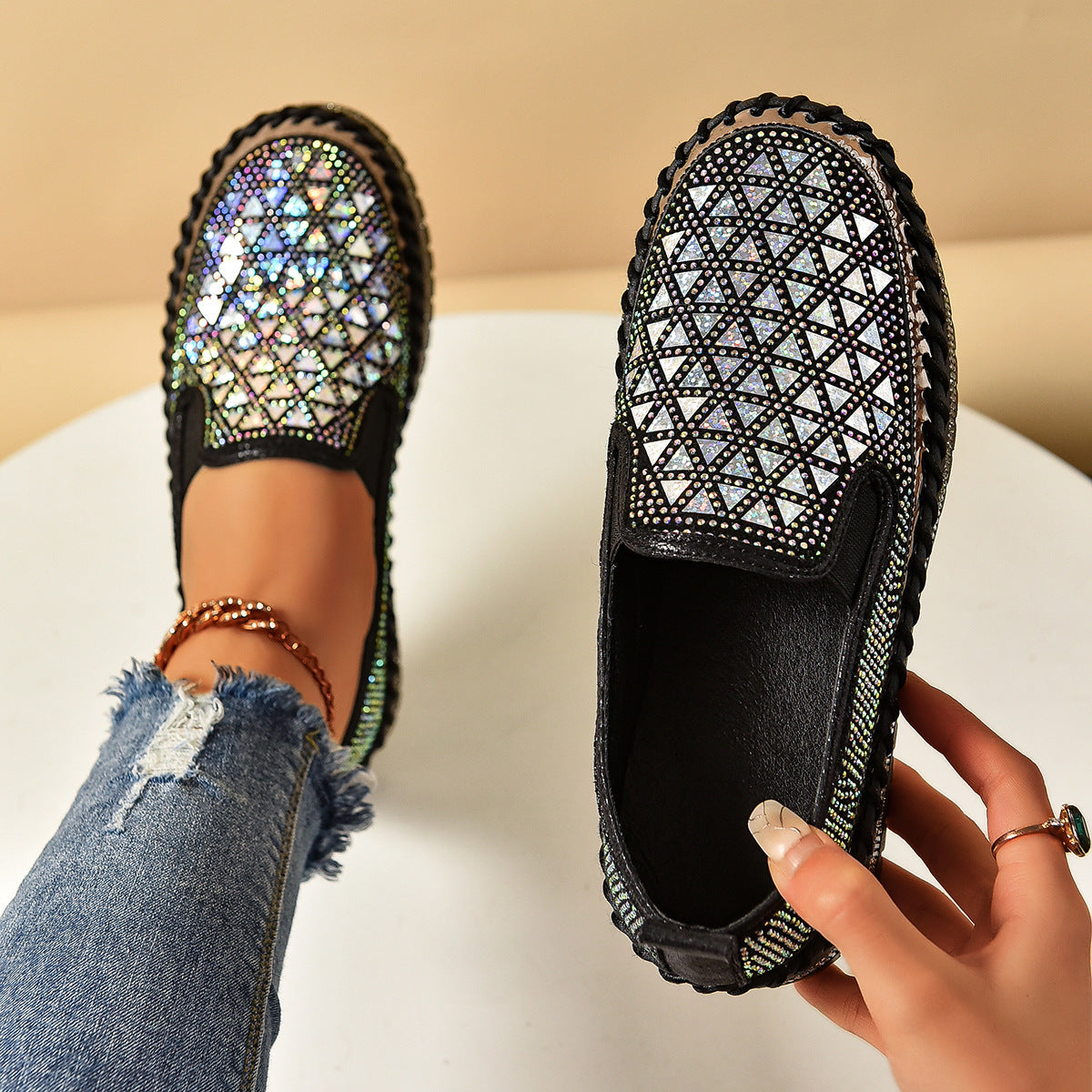 Casual Women’s Sneakers | Four-Seasons Thick-Sole Pedal Flat Shoes FitiqueFit