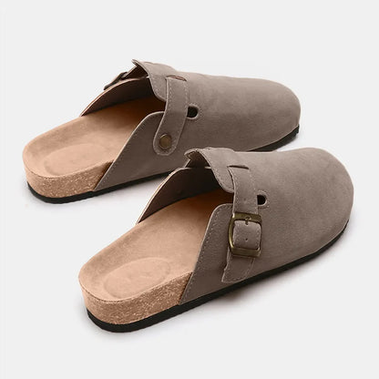 Suede Closed Toe Buckle Slide New Era Fashion LLc