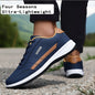 VanWeir Lightweight Men'S Shoes | Navy Blue/White, Lace-up sneakers with MD/TPR Sole, Breathable Fabric Lining for Outdoor, Hiking & Casual Wear NovaCart