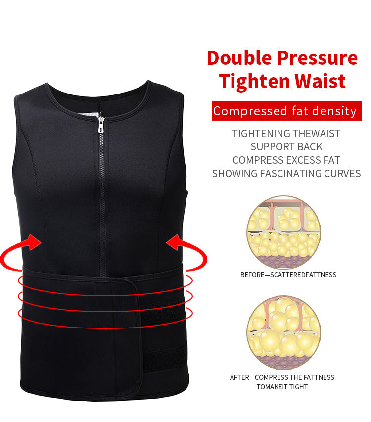 Men's Adjustable Compression Tank Top, Men's Waist Trainers NovaCart