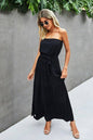 Off Shoulder Waist Tie Ruffle Dress Kacee Lillie Boutique