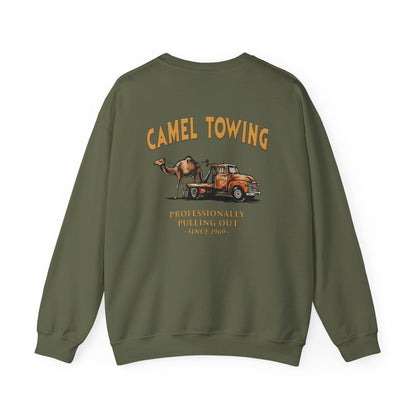 Camel Towing Back Crewneck Sweatshirt The Devil's Pickle
