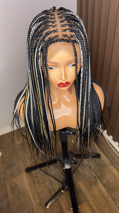 22 inches highlights knotless braided wig HOL stores