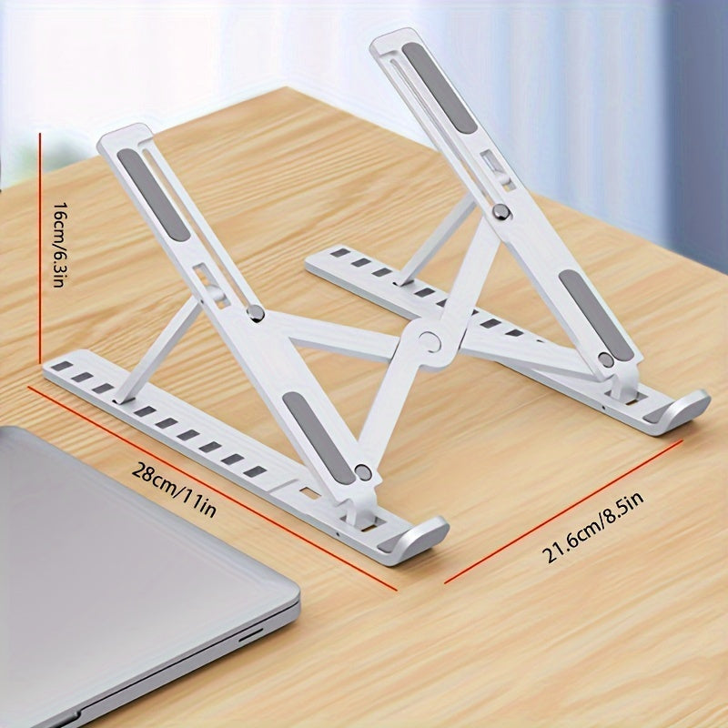 Laptop Stand Single Fork Folding Lift Cooling Base Desktop Tablet Portable Bracket Compatible With All Notebook ABS Material Ten Levels Adjustable NovaCart