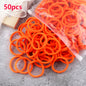 50pcs/Set Women   Basic Hair Bands 1.57inch Simple Solid Colors Elastic Headband Hair Ropes Ties Hair Accessories Ponytail Holder NovaCart